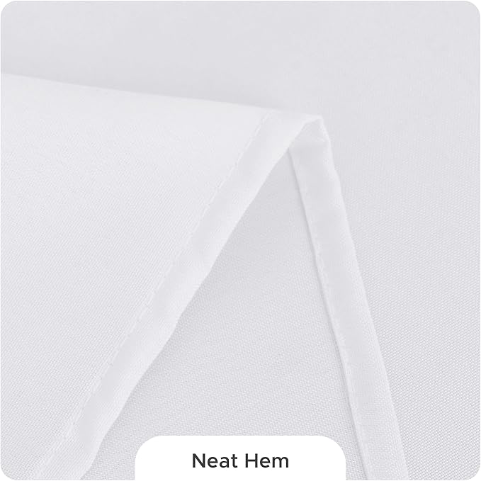 Fitable 8 Pack Round Tablecloths: Stain Resistant Wrinkle Free Circle Table Clothes, Washable Reusable Polyester Table Covers for Wedding Party Birthday Banquet Reception(White, 120 Inch)