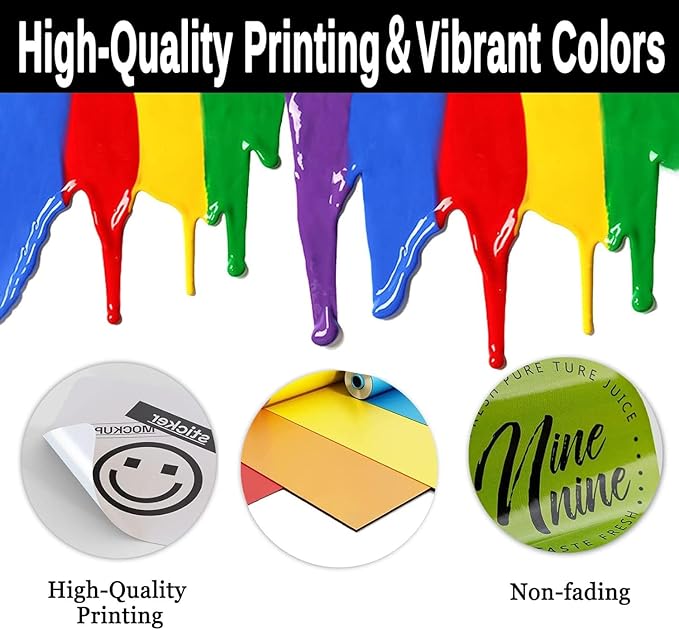 Custom Stickers for Weddings, Birthdays & Businesses - Personalized Labels with Your Logo - Waterproof, Fade and Heat Resistant - Pack of 100-1000 (Wreath B, 4 Inch)
