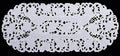 Creative Linens Embroidered Floral Table Runner 15x35 Oval Dresser Scarf White