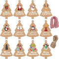LOKIPA 120 Pieces Christmas Kraft Paper Gift Tags, Xmas Tree Present Hang Labels with 230 Feet Jute Twine Baker Twine for DIY Art Crafts