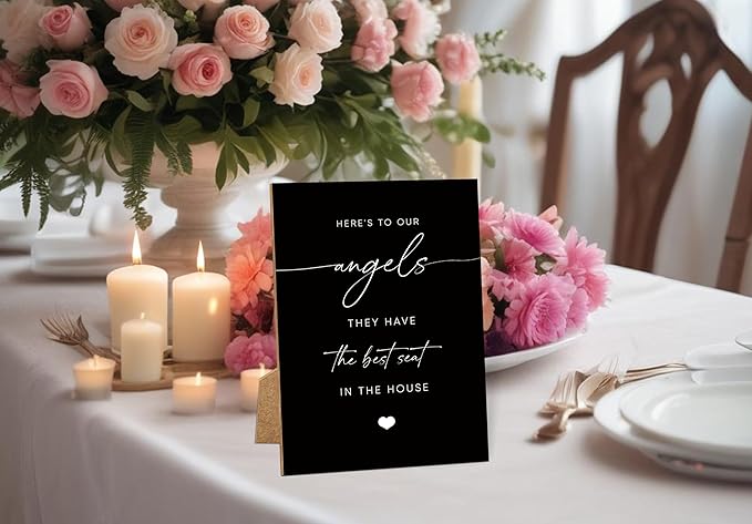 Funeral Sign, 8x11 Black Minimalist Style Loss of Loved One Memorial Sign, Funeral Decorations, Wedding Table Decor, Memorial Gifts For Loss of Loved One, Sympathy Gift, Bereavement Gifts -6