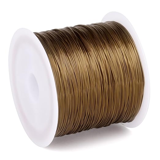 492FT Jewelry Wire 32 Gauge Tarnish-Resistant Copper Beading Wires Roll Bulk for DIY Crafts Jewelry Making, Antique Bronze