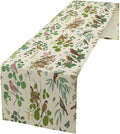 Vintage Bird Flower Table Runner Seasonal Spring Summer Garden Plants Farmhouse Country Kitchen Dining Table Decoration for Home Party Holiday 13"x36"