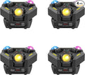 4-Pack Moving Head Stage Lights 9 X 10W LED DJ Lighting with DMX Mode Sound Stage Lighs and Parties Lights Activated for Party Wedding Concert Disco DJ Concert Show