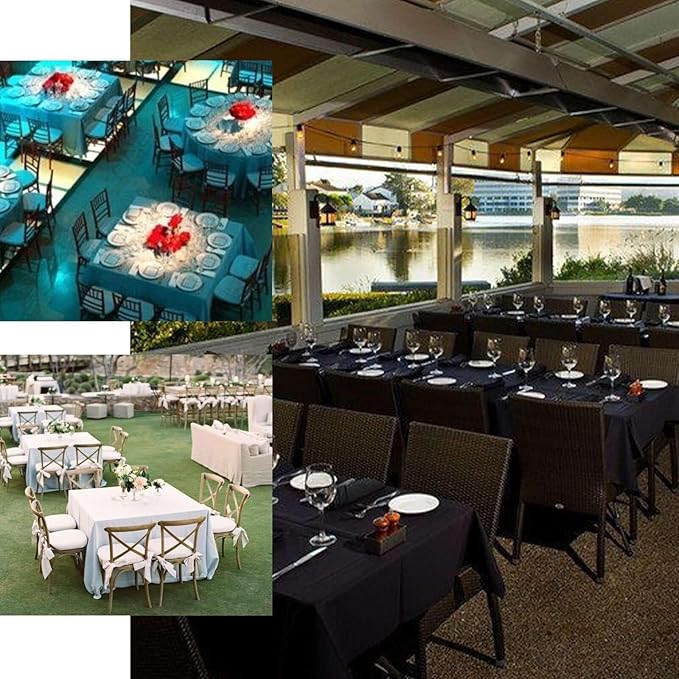 Efavormart 90" Nude Wholesale Linens Polyester Square Linen Tablecloth for Kitchen Dining Catering Wedding Birthday Party Events