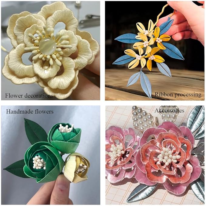 HAHIYO 700Pcs 2mm Fully Black Matte Double Head Flower Stamen Pistil for Flower Making Scrapbook Decoration - Handmade Artificial Flowers Pistil Matt-Like Floral Stamens Flowers Pollen Stamen