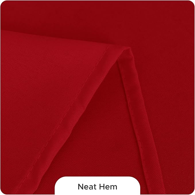 Fitable 8 Pack Rectangle Tablecloths: Stain Resistant Wrinkle Free Table Clothes, Washable Reusable Polyester Table Covers for Wedding Christmas Party Birthday Banquet Reception(Red, 60x102 Inch)