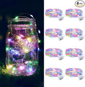 ZGWJ 8 Pack Fairy Lights Battery Operated, 7ft 20 Mini LED Fairy String Lights Silver Wire 3 Modes for DIY, Parties, Wedding, Bedroom, Halloween Christmas Decoration Multicolor