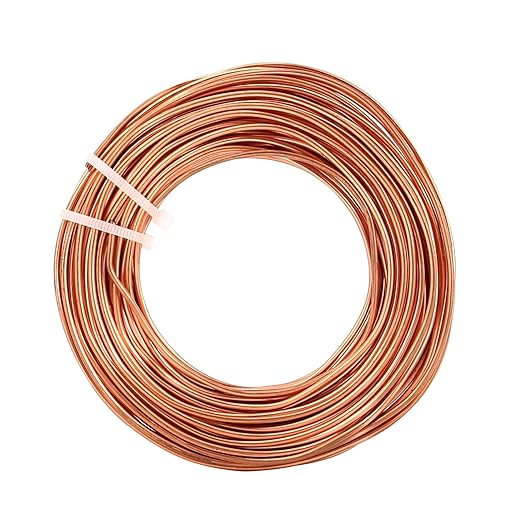 99.9% Soft Copper Wire, 12 Gauge/ 2 mm Diameter, 49.3 Feet / 15m, 1 Pound Spool Pure Copper Wire, Jewelry Making Wire Craft Wire