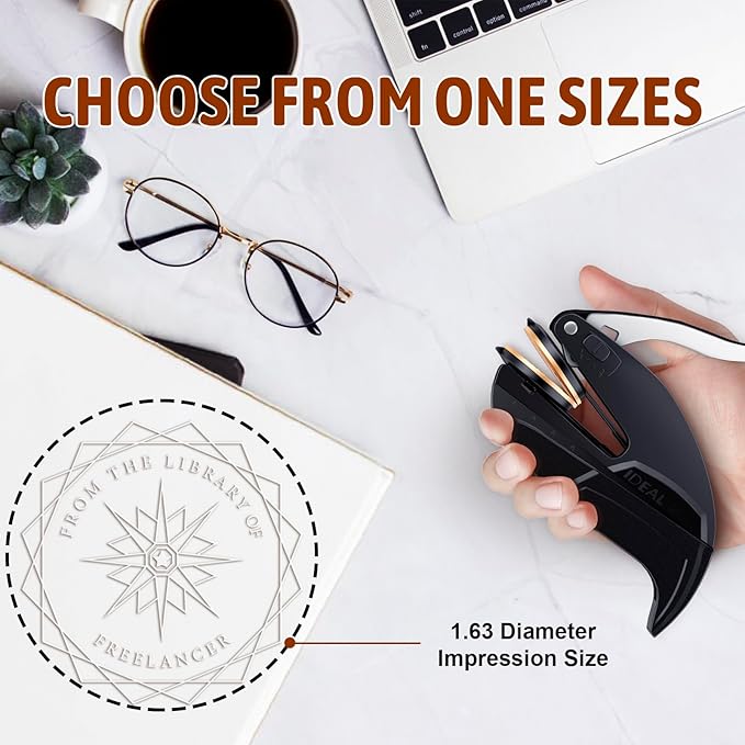 Personalized Book Embosser - Custom Library Stamp, Personal Gifts for Book Lovers, Readers, Teachers (Star-02)