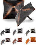 25 Pack 2" Square Head Iron Clavos Decorative Nails – Oil Rubbed Bronze – Handmade Rustic Square Fasteners for Farmhouse Shutters, Barn Doors, Shutters, and Gates – Ornamental Wood Accent