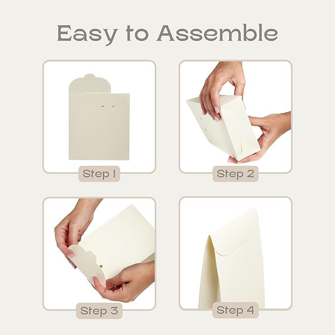 Boxes Craftory Pack of 20 Party Favor Boxes (4.52 x 2.16 x 7 inch) - Ideal for Wedding, Christmas Gift, and Bridal Shower - Light Ivory White Silk