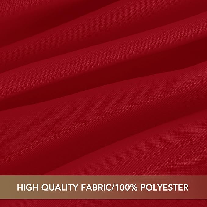 sancua Christmas Red Square Tablecloths 85x85 Inch - Fabric Table Cloth for Square or Round Tables, Washable Polyester Table Cover for Dinner, Holiday Party, Decorative Display Tables
