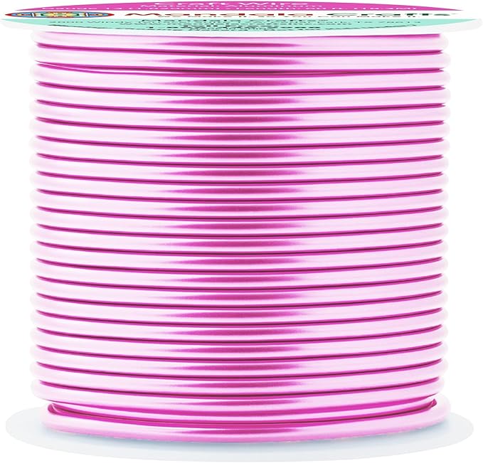 Mandala Crafts 13 Gauge Anodized Aluminum Craft Wire for Jewelry Making - 240 FT Colored Flexible Pastel Wire - Bendable for Bonsai Armature Crafting Sculpting