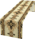 Aztec Table Runner Southwestern Ethnic Style Geometric Navajo Tribe Abstract Pattern Vintage Rustic Table Dinner Table Runner 13x90 Inch