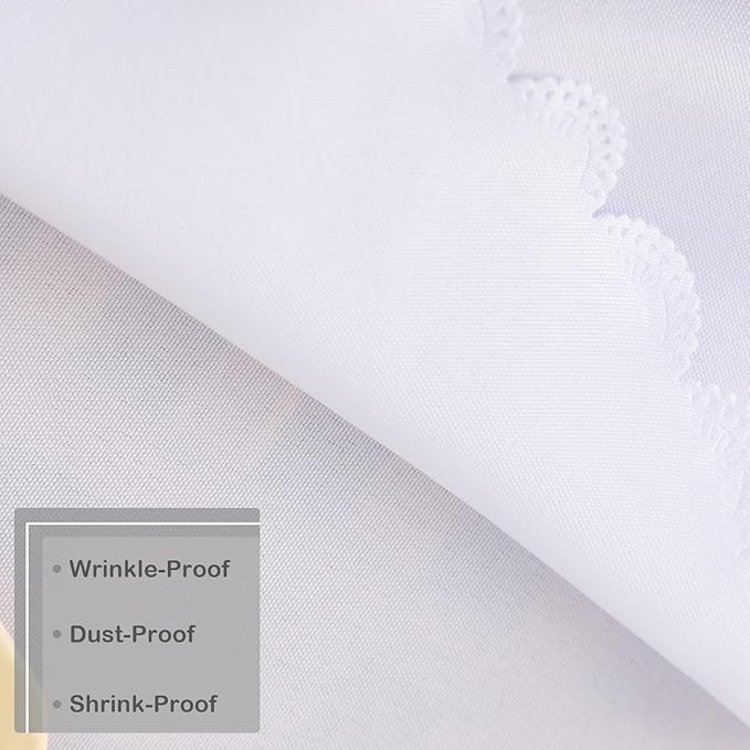 Small Square White Tablecloth 36 x 36 Inch Polyester Fabric Washable Table Cover Decorative Wrinkle Resistant Solid Color Table Cloth for Kitchen Dinning Party Wedding Camping