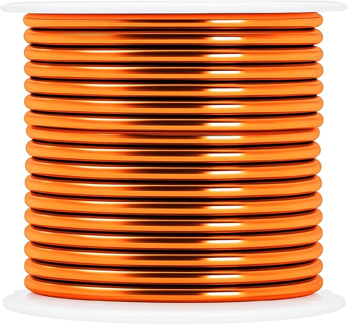 Mandala Crafts 14 Gauge Anodized Aluminum Craft Wire for Jewelry Making – 330 FT Colored Flexible Silver Copper Purple Gold Brown Red Wire - Bendable for Bonsai Armature Crafting Sculpting