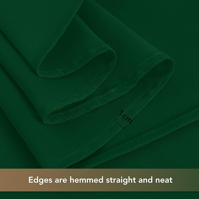 sancua Square Tablecloths 85x85 Inch Hunter Green, 2 Pack - Fabric Table Cloth for Square or Round Tables, Washable Polyester Table Cover for Christmas Dinner, Holiday Party, Display Tables
