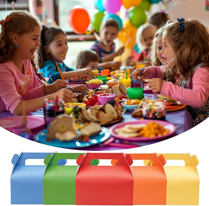 UnicoPak 30 Pack Green Gable Treat Boxes Party Favor Goodie Bag Boxes for Candy Treats Snacks Cookie Toys for Birthday Party Special Events, 6.5x3.5x3.5 Inches