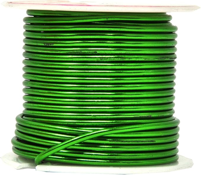 Mandala Crafts 12 Gauge Anodized Aluminum Craft Wire for Jewelry Making - 276 FT Colored Flexible Silver Copper True Blue Brown Red Kelly Green Wire - Bendable for Bonsai Armature Crafting Sculpting