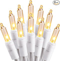 PhilzOps Christmas String Lights, 69.6ft 300Ct White Christmas Tree Lights Connectable, 120V UL Certified Incandescent Warm String Lights, White Wire Xmas Lights for Home Wedding Party, Warm White