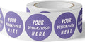 150 Custom Circle/Square BOPP Roll Labels- Personalized Stickers for Business Logo, Party, Wedding Favor, Baby Shower-Any Design Text + Image, Matte/Gloss Finish (4 Inch Circle)