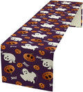 Halloween Table Runner,Ghost Pumpkin Halloween Table Runner for Kitchen Dining Table Decoration Home Party Decor 13x36 Inch