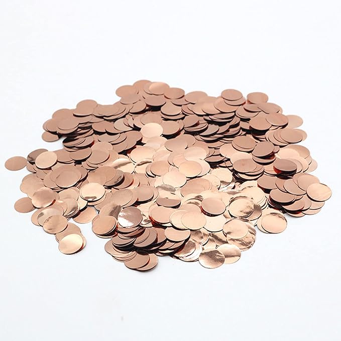 Rose Gold Foil Confetti,Round Dots Glitter Table Confetti,Sparkling for Party Decorations(1.76 OZ)