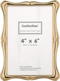 4 x 6'' Premium Alloy Gold Photo Frame - High-End Décor Picture Frames 6x4'' with Velvet Backing,Hi End Décor Metal Frames