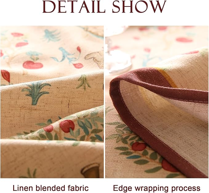patdrea Designer Vintage French Square Tablecloth,Breathable Anti-Wrinkle Linen Trees Pattern Table Cloth,Decoration Table Cover for Kitchen Dining Christmas,Thanksgiving,67"x67"-Tatiana D