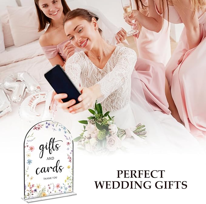 2 Pcs Wedding Decor, Ceremony Sign, Wedding Sign for Reception & Event Party,Bridal Shower Decorations, Wedding Table Decor Accessories for Anniversary And Event 5x7 Inch