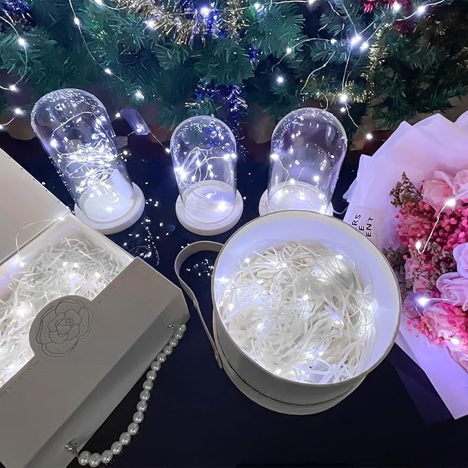Wine Bottle Lights with Cork, 20 LEDs 6.6 Feet Silver Wire Cork Bottle Lights,Fairy Mini String Lights,for DIY Jar Halloween,Christmas,Party,Decor,Wedding Listing (18 Pack, Cool White)