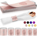 Polymer Material Reusable Napkin Band, Glue-Free Tear-Proof Water Resistant Oil-Proof Napkin Bands Set of 50(Front Rose Gold Color and Back Silver), 6 Adjustable Sizes Napkin Rings