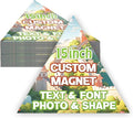 KETABAO – 15" Custom Triangle Refrigerator and Car Photo Magnets - Personalize with Photos of Your Home, Office and Vehicle