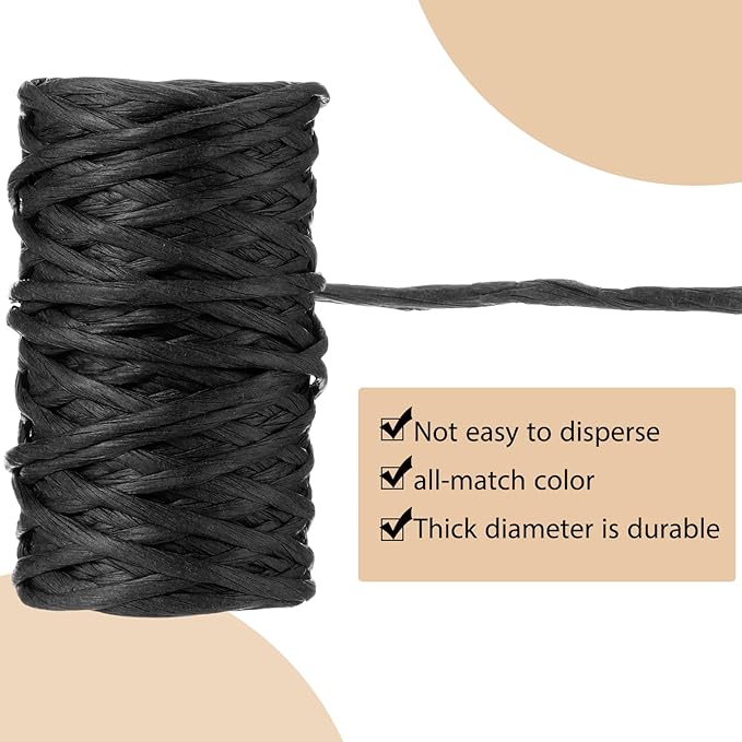 Syhood 65 Feet Floral Wire Rustic Vine Bind Wire for Craft Wrapping Flower Bouquets (Black,1 Roll)