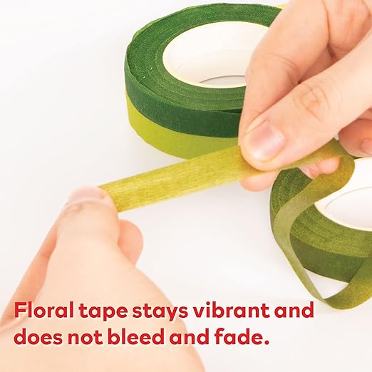 XFasten Floral Arrangement Kit; Flower Arrangements Supplies Included: Green Floral Tapes, Floral Wire Cutter, 22 Gauge Paddle Florist Wire, 26 Gauge Floral Stem Wire for Bouquet Stem Wrap