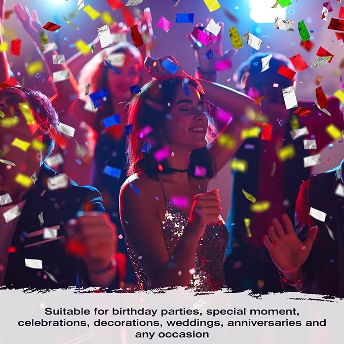 Metallic Glitter Confetti Paper - Flame Retardant Foil Confetti for Parties, Concerts, Weddings & More (1.1)