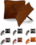 100 Pack 2" Square Head Iron Clavos Decorative Nails – Rusted – Handmade Rustic Square Fasteners for Farmhouse Shutters, Faux Wood Beams, Barn Doors, Shutters, and Gates – Ornamental Wood Accent