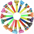 100PCS Multicolor Party Blowers & Whistles - 100 Count, Funny Noise Makers for Kids & Adults, Reusable Paper Blowers, Perfect for Birthdays, Weddings & More