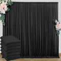 30 ft x 10 ft Wrinkle Free Black Backdrop Curtain for Parties, 6 Panels 10ft Polyester Black Photo Backdrop Drapes for Graduation Birthday Wedding Party Stage Curtains, Thick Bulk Background Curtains