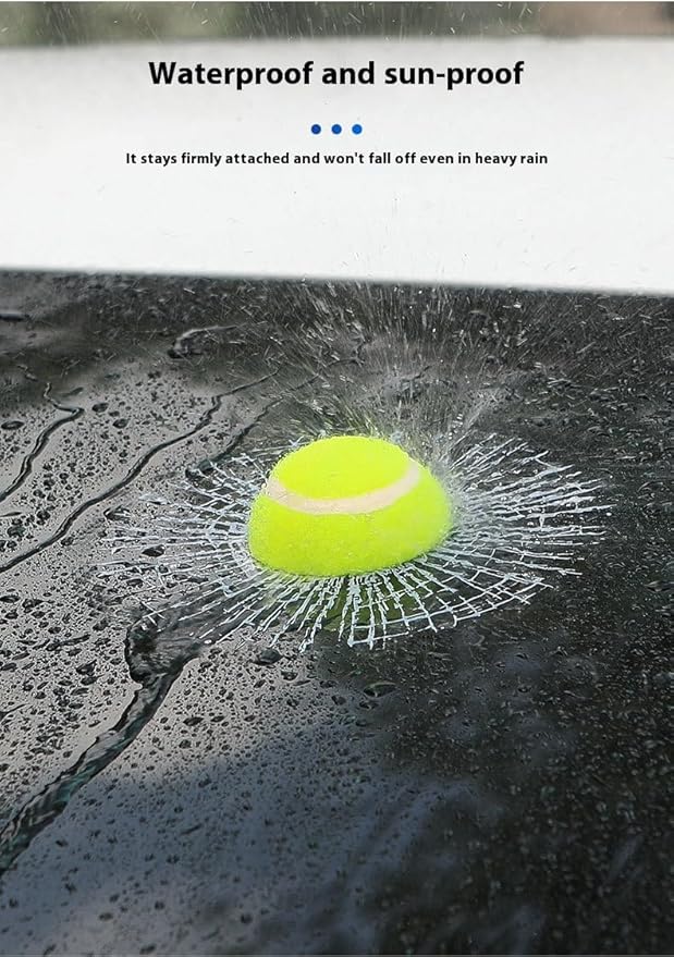Car 3D elf Ball car Sticker, car Window Funny Creative Decorative Sticker(18cmx18cmx3cm) (Yellow Football)