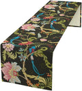 Floral Butterfly Table Runner Seasonal Spring Flower Bird Table Decoration Table Runner for Home Party Decoration 13x108 Inch