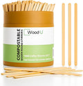 Disposable Coffee Stir Sticks 5.5” 1000 pcs - Eco friendly Round Edge Wooden Coffee Stirrers