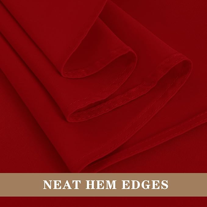 Fitable 6 Pack Red Round Table Clothes - 70 Inches in Diameter - Stain Resistant and Washable Tablecloths, Polyester Fabric Table Covers for Wedding, Party, Banquet, Gathering