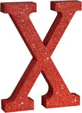 TONIFUL 8 Inch Red Glitter Letter X Table Centerpiece A-Z Red Birthday Party Decorations,Red Alphabet X for Birthday,Chrismas,Graduation,Bridal Shower,Wedding,Anniversary Party Supplies