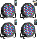 Yiixuyo-LED Par Lights DJ Stage Light Corded RGB 36 LED with Sound Activated Control DJ Uplighting for Wedding Party Club Christmas Stage Lighting - 4Pack