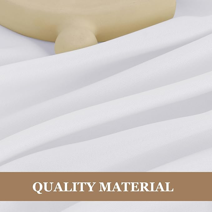 Fitable White Table Clothes for Rectangle Tables, 6 Pack - 90 x 156 Inch - Reusable and Elegant Tablecloths, Polyester Fabric Table Covers for Wedding, Party, Banquet, Formal Events