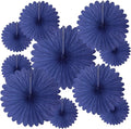 20 Pcs Blue Hanging Paper Fan, Round Paper Fans Decorations Set for Weddings, Birthdays, Engagement, Bridal Shower, Baby Shower Event, Graduation, Party Supplies Decor