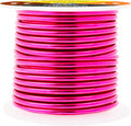 Mandala Crafts 8 Gauge Anodized Aluminum Craft Wire for Jewelry Making - 32 FT Colored Flexible Magenta Wire - Bendable for Bonsai Armature Crafting Sculpting