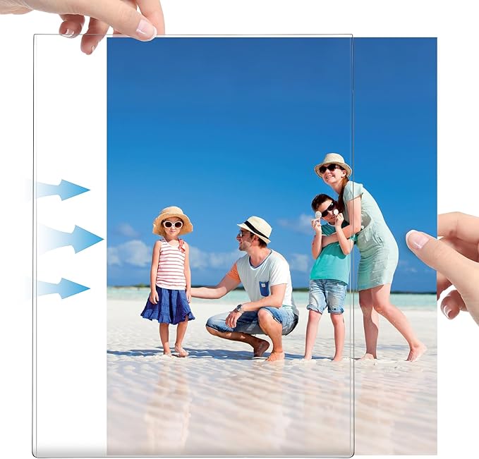 Magnetic Picture Frames for Refrigerator 4x6 Inch, Magnetic Photo Holders for Fridge, 4 Pack Acrylic Magnetic Picture Frame for Displaying Frames,Children Artworks